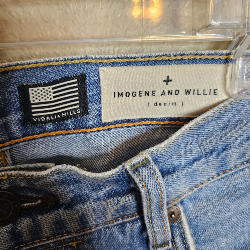 Imogene and Willie Barton Slim Straight Selvage denim Light Wash Jeans 30x30 - Picture 10 of 14